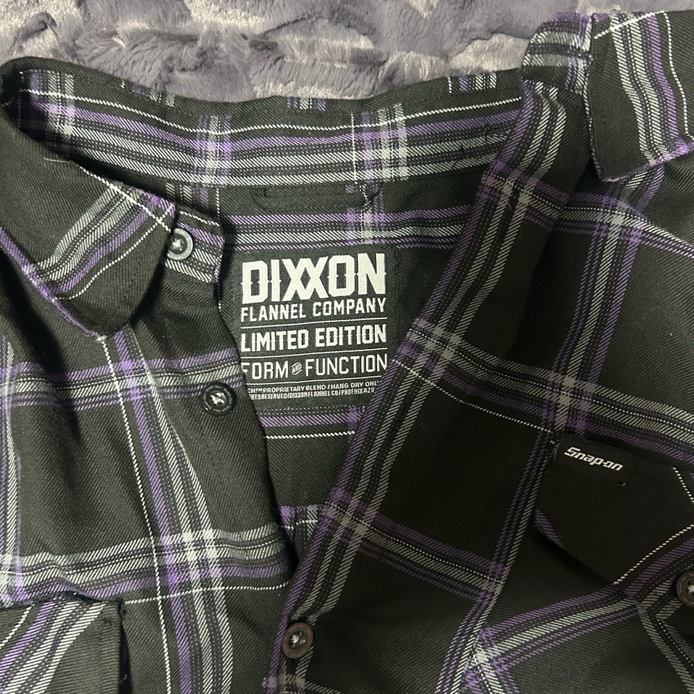 DIXXON Black and Purple Flannel Shirt - Picture 2 of 6